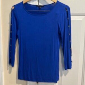 Women's Top Brand: Cable & Gauge Size: Small Color: Royal Blue Long Sleeves
